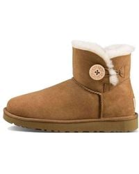 UGG - (Wmns) Mini Bailey Button Ii Boot Fleece Lined - Lyst