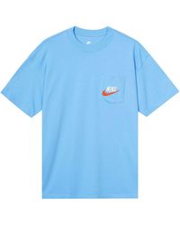 Nike - Sportswear Casual Sports Breathable Back Large Logo Round Neck Short Sleeve University T-Shirt - Lyst