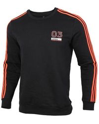adidas - Neo Back Printing Fleece Lined Stay Warm Round Neck Pullover Sports - Lyst