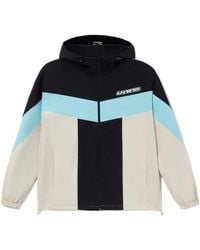 Li-ning - Logo Color Block Full Zip Hooded Jacket Oatmeal' - Lyst