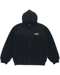 PUMA - Lamb's Wool Stay Warm Hooded Logo Jacket - Lyst