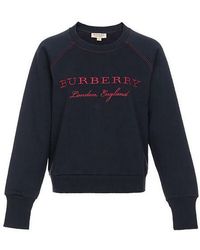 Burberry - (Wmns) Logo Embroidered Hoodie Deep - Lyst