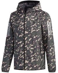 adidas - Ai Wb Camo Zipper Casual Sports Hooded Jacket - Lyst