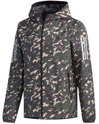 adidas - Ai Wb Camo Zipper Casual Sports Hooded Jacket - Lyst