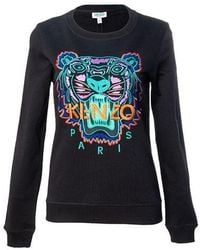 KENZO - (Wmns) Embroidered Tiger Head Round Neck Hoodie - Lyst