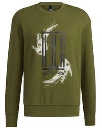 adidas - Wj Swt Logo Printing Sports Round Neck Pullover - Lyst
