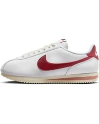 Nike - Cortez Womens Casual Trainers In White Red - 6 Uk - Lyst