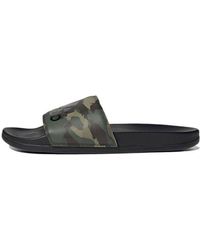 adidas - Adilette Comfort Sandals Casual Sports Slippers Black Camouflage - Lyst