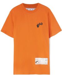 Off-White c/o Virgil Abloh - X Teenage Engineering Crossover Ss22 Logo Printing Round Neck Short Sleeve Orange T-shirt - Lyst