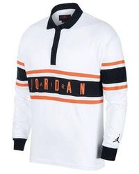 Nike - Logo Rugby Long Sleeves Polo Polo Shirt - Lyst