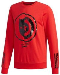 adidas - Neo X Marvel Crossover Logo Printing Casual Sports Pullover Round Neck - Lyst