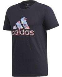 adidas - 8-Bit Badge Of Sport Applique Sports Breathable Short-Sleeve Tee - Lyst