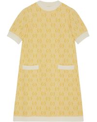 Gucci - Gg Wool Jacquard Dress - Lyst