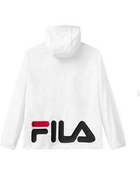 Fila - Logo Printing Casual Hoodie Light-weight Jacket - Lyst