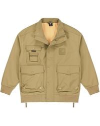 New Balance - Multiple Pockets Cargo Windproof Sports Logo Jacket Dark - Lyst