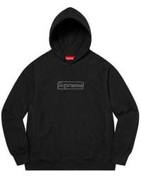 Supreme - X Kaws Chalk Logo Hooded Sweatshirt - Lyst