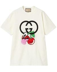 Gucci - (Wmns) Cotton Jersey Printed T-Shirt 'Off' - Lyst