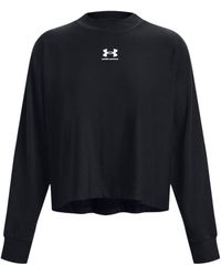 Under Armour - (Wmns) Logo Rival Terry Oversized Crew - Lyst