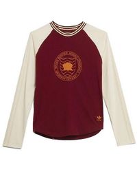 adidas - X Wales Bonner Long Sleeves T-Shirt 'Wine' - Lyst