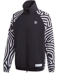 adidas - Originals X Takahashi Riko Crossover Stripe Stand Collar Zipper Casual Sports Jacket Black - Lyst