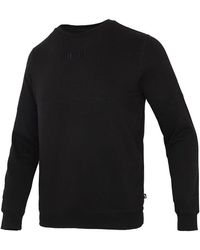 PUMA - Solid Color Logo Sports Round Neck Pullover - Lyst
