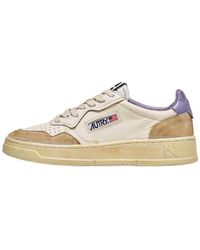 Autry - Medalist Super Vintage Leather Low Sneakers - Lyst