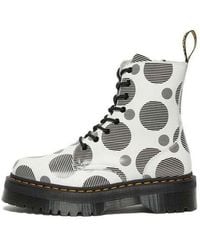 Dr. Martens - (Wmns) Jadon Polka Dot Smooth Leather Platform Boots - Lyst