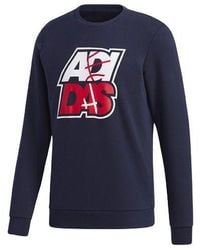 adidas - Neo M Fav Sw Printing Athleisure Casual Sports Round Neck Pullover - Lyst