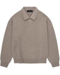 Fear Of God - Fw23 Knit Polo Shirt 'Core Heather' - Lyst