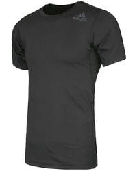 adidas - Printing Brand Logo Solid Color Round Neck Short Sleeve T-Shirt - Lyst