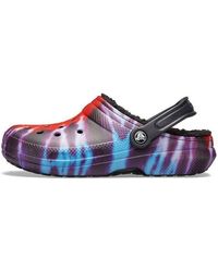 Crocs™ - Classic Tie Dye Stay Warm Cozy Sports Slippers Purple - Lyst