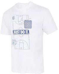 Nike - Just Do It Basketball Sports Printing Short Sleeve - Lyst