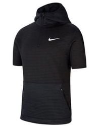 Nike - Pro 1/4 Zipper Cardigan Training Hoodie Short Sleeve - Lyst
