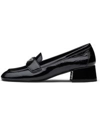 Prada - (Wmns) Triangle Logo Patent Leather Shoes - Lyst