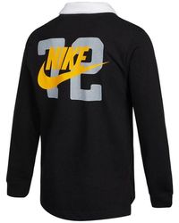 Nike - Sportswear Rugby Sports Printing Knit Long Sleeves Autumn Polo Shirt - Lyst