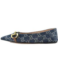 Gucci - (Wmns) Denim Ballet Flat With Horsebit - Lyst