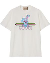 Gucci - (Wmns) Cotton Jersey Printed T-Shirt 'Off' - Lyst