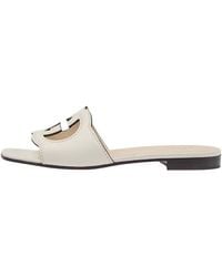 Gucci - Cut Leather Sandals - Lyst