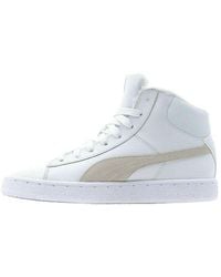 PUMA - Mid Leather Fur Lined Cozy Stay Warm Mid-Top Casual Skate Shoes Fleece Lined - Lyst