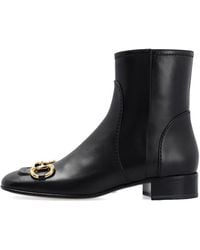 Gucci - (Wmns) Horsebit Leather Ankle Boots - Lyst