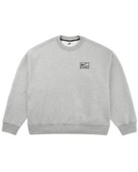 Nike - X Stussy Fleece Crew 'Dark Heather' - Lyst