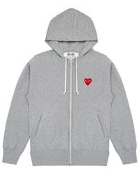 COMME DES GARÇONS PLAY - (Wmns) Small Emblem Zip Hooded Sweatshirt Az-T311-051-1 - Lyst