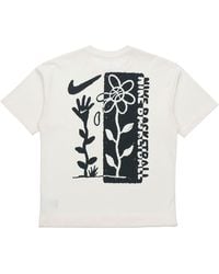 Nike - Basketball Graffiti Print Short Sleeve For Creamy - Lyst