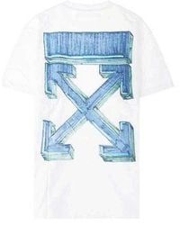 Off-White c/o Virgil Abloh - Back Arrow Pattern Printing Round Neck Short Sleeve Loose Fit - Lyst
