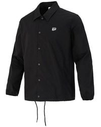 PUMA - Embroidered Small Label Solid Color Logo Sports Woven Jacket - Lyst