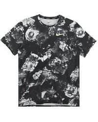 Nike - Pro Dri-Fit Color Block Printing Short Sleeve T-Shirt - Lyst