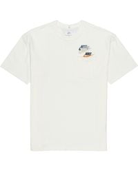 Nike - As Nsw Tee Prem Pocket Casual Breathable Round Neck Logo Solid Color Short Sleeve White T-shirt - Lyst