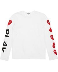 COMME DES GARÇONS PLAY - (Wmns) 5 Hearts Long Sleeves Tee - Lyst