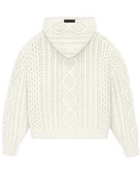Fear Of God - Fw23 Cable Knit Hoodie 'Cloud Dancer' - Lyst