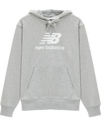New Balance - Nb Essentials Stacked Logo Po Hoodie - Lyst